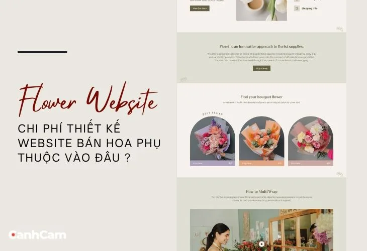 Chi phí thiết kế website bán hoa