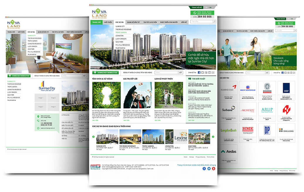 Novaland thiết kế website bất động sản hàng đầu tại Cánh Cam
